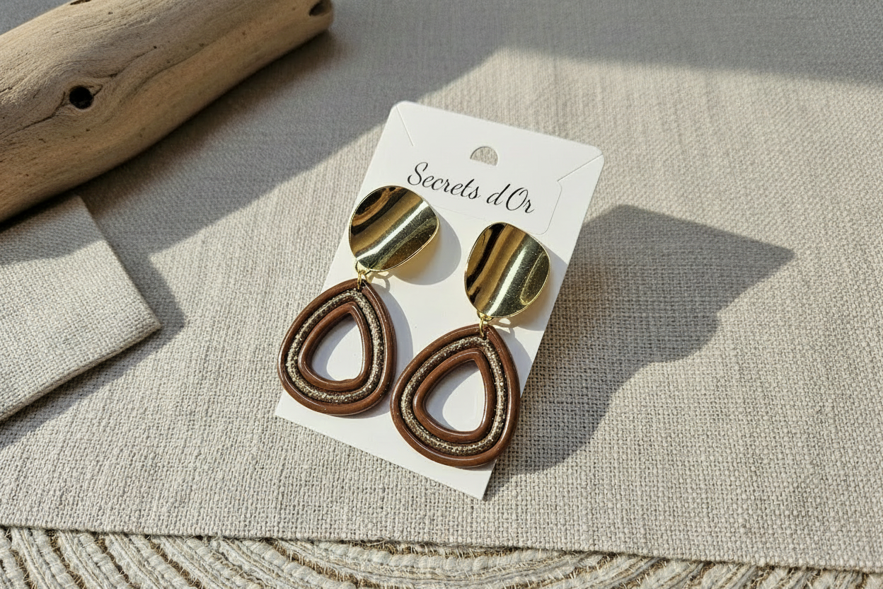 Boucles marbrés marron