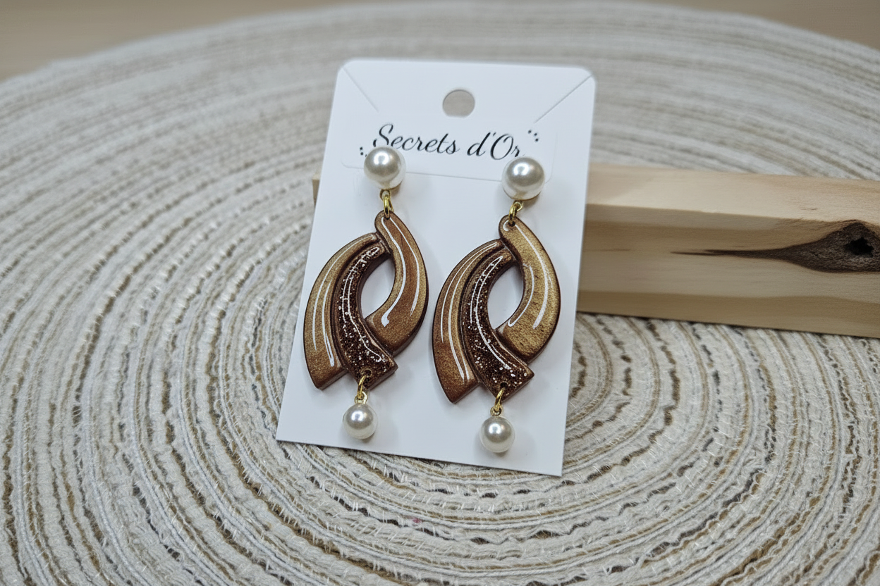 Boucles marbrés marron