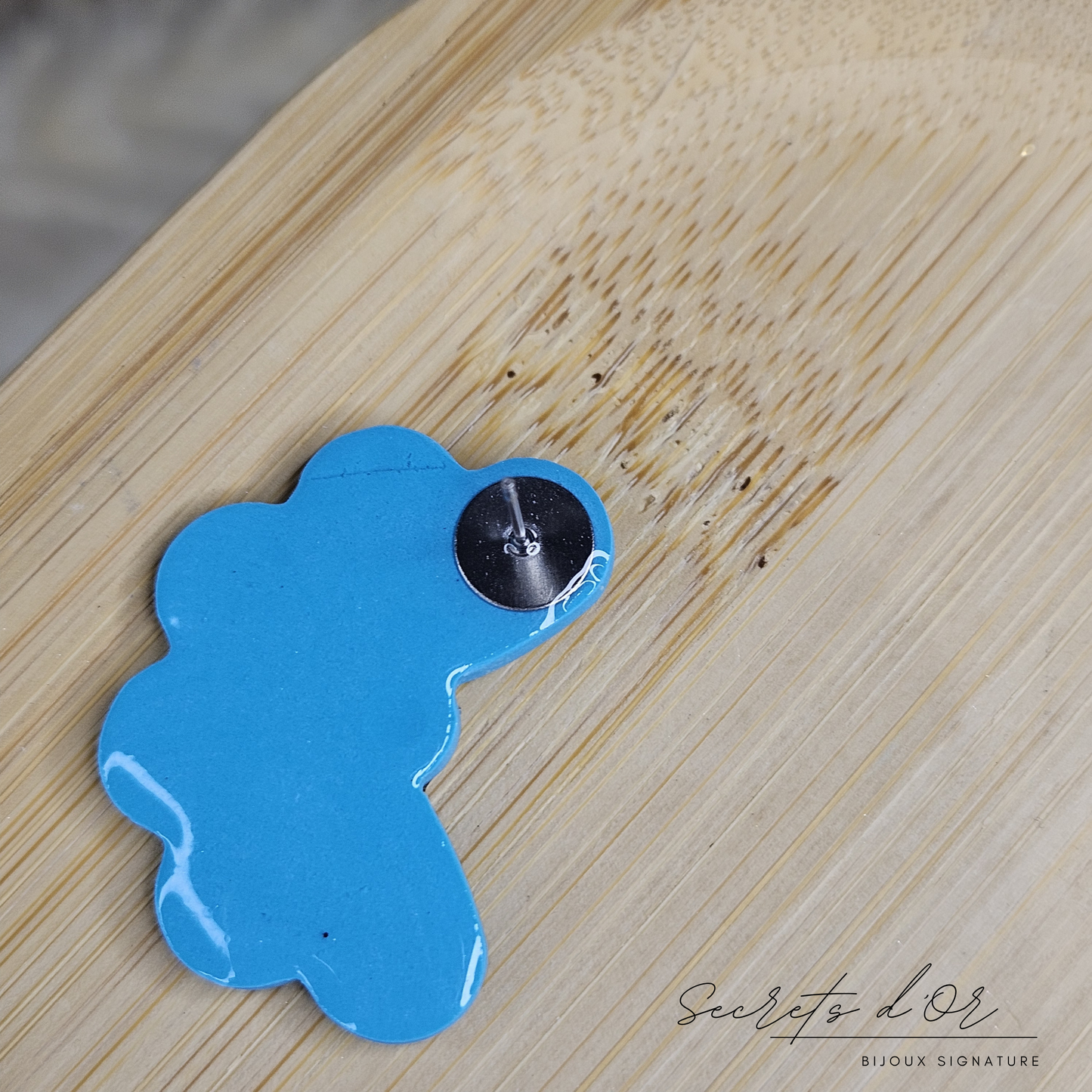 Puces Laurène - bleu turquoise