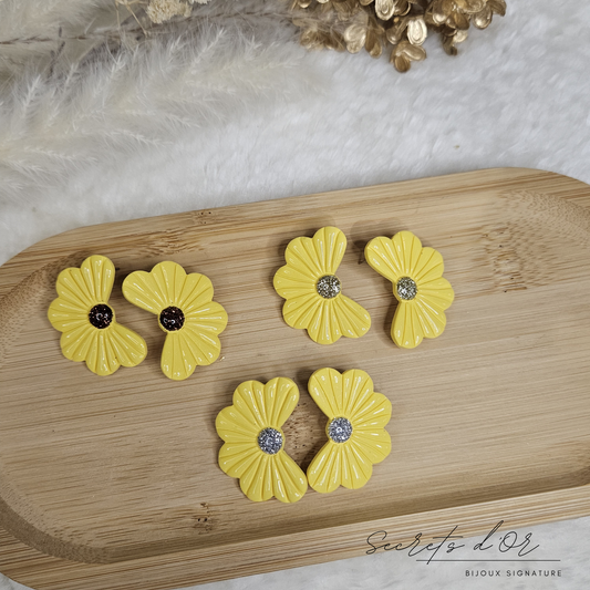 Puces Laurène - jaune brillant