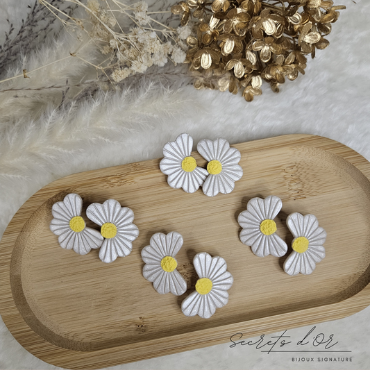 Puces Laurène - blanc nacré