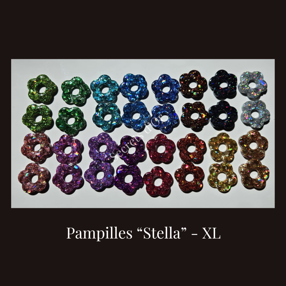 Pampilles "Stella" Résine & paillettes
