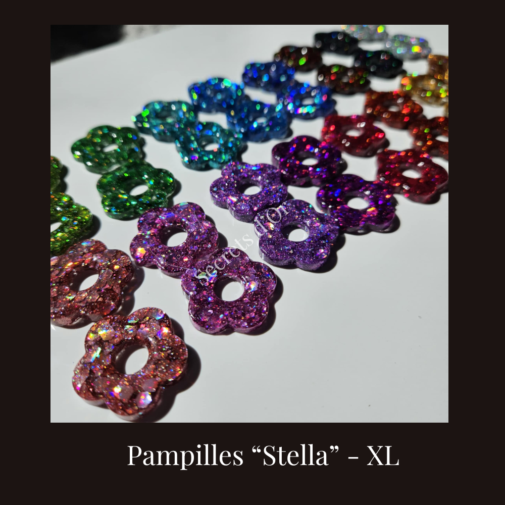Pampilles "Stella" Résine & paillettes