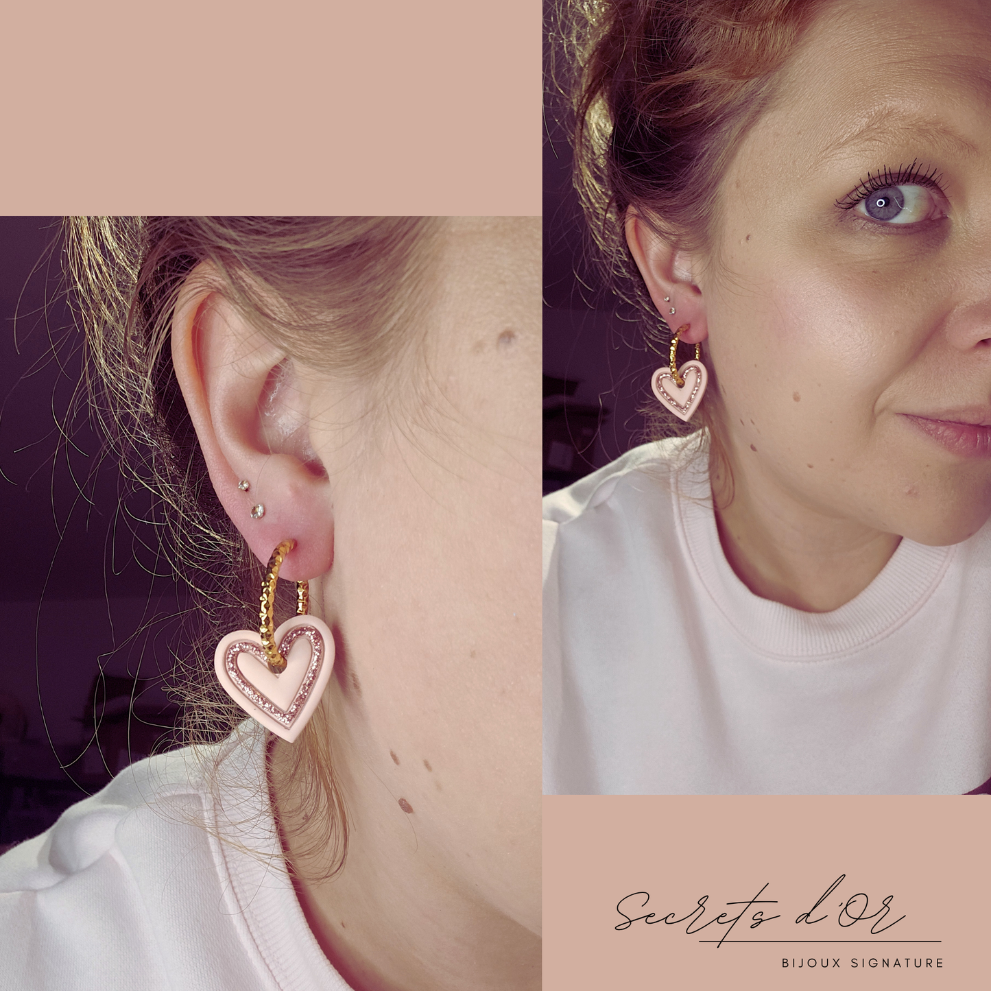 Pampilles Joli cœur - rose pastel