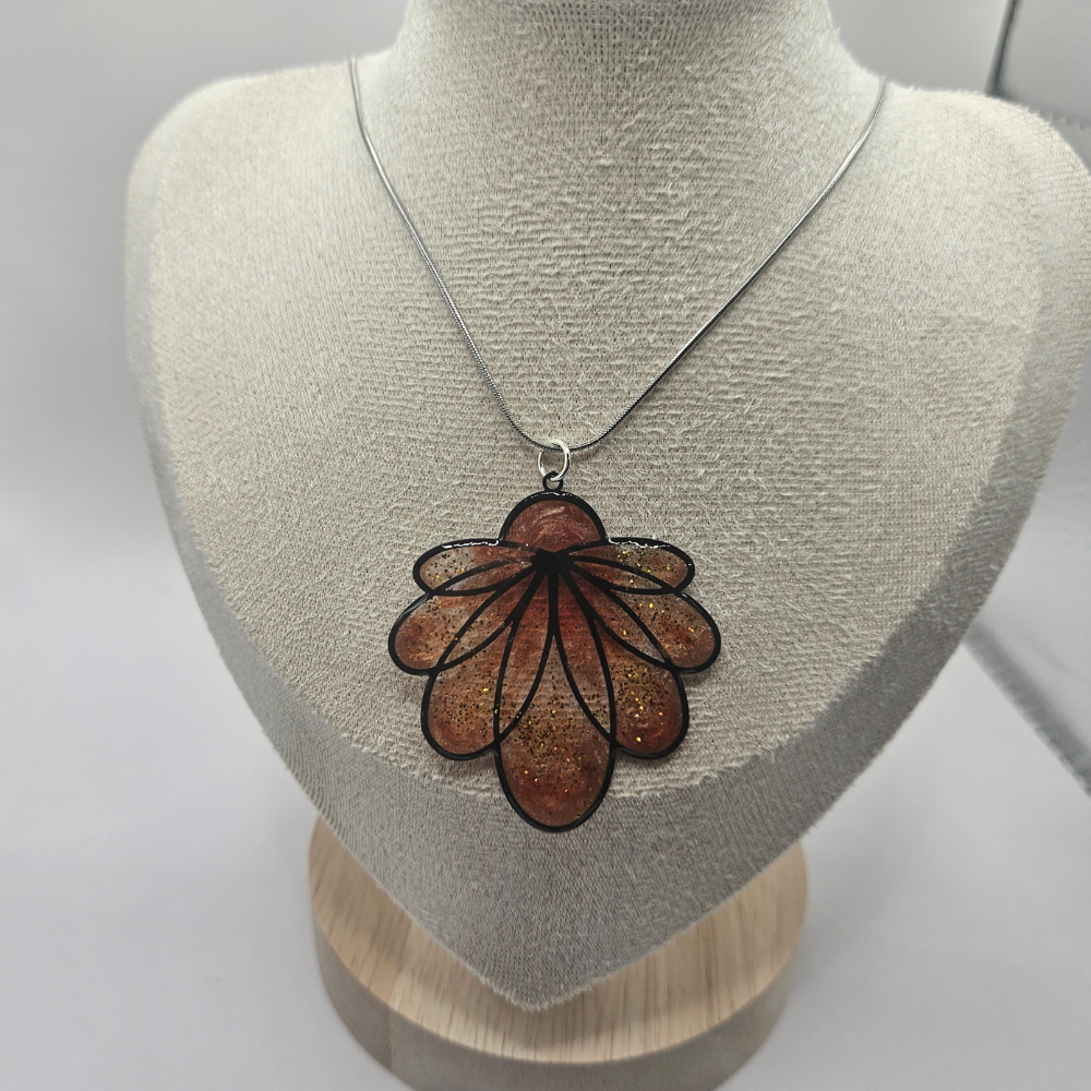Collier "Nymphéa" - Orangé