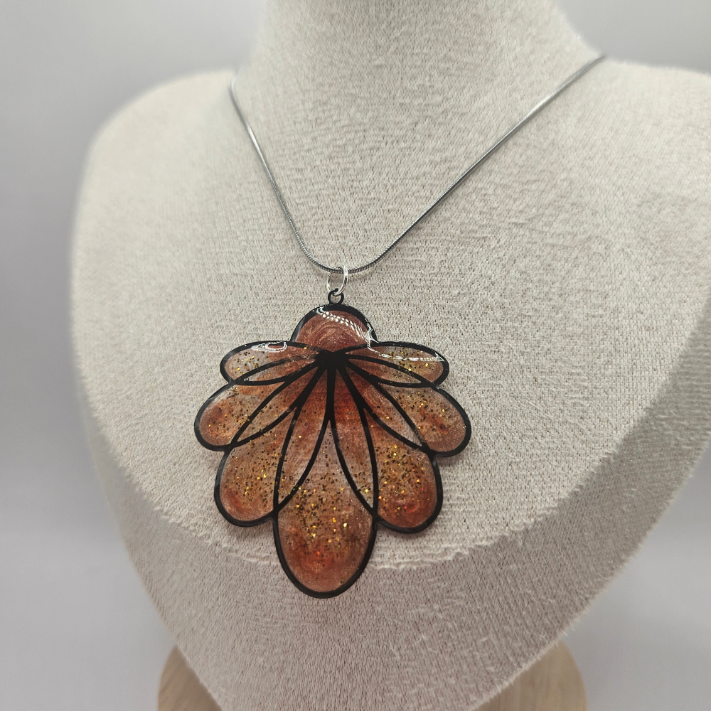 Collier "Nymphéa" - Orangé