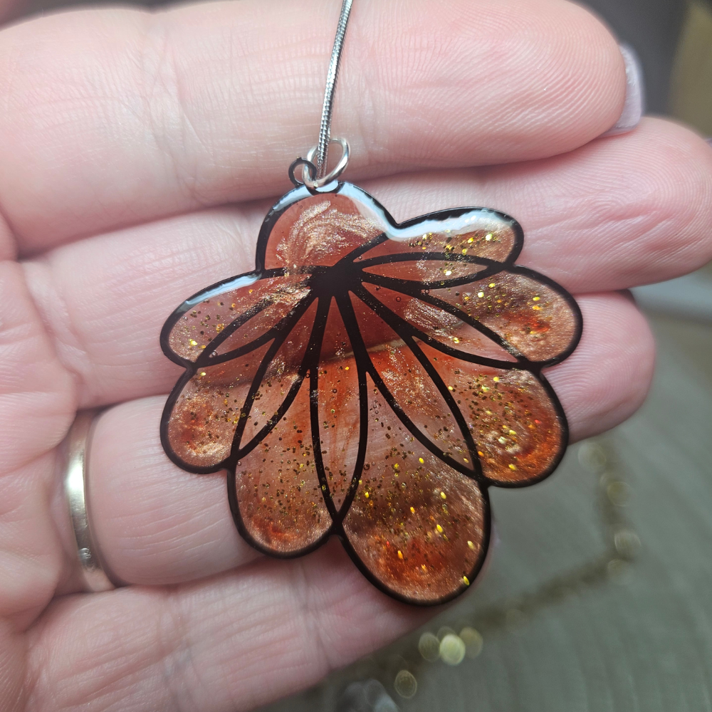 Collier "Nymphéa" - Orangé