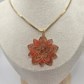 Collier "Lotus" - rouge