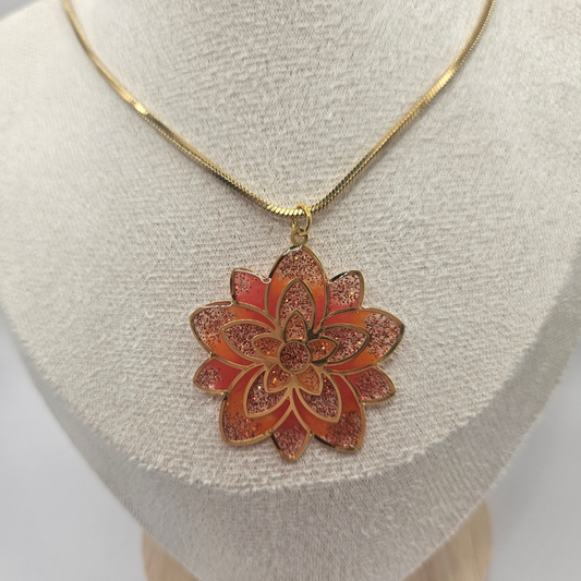 Collier "Lotus" - rouge