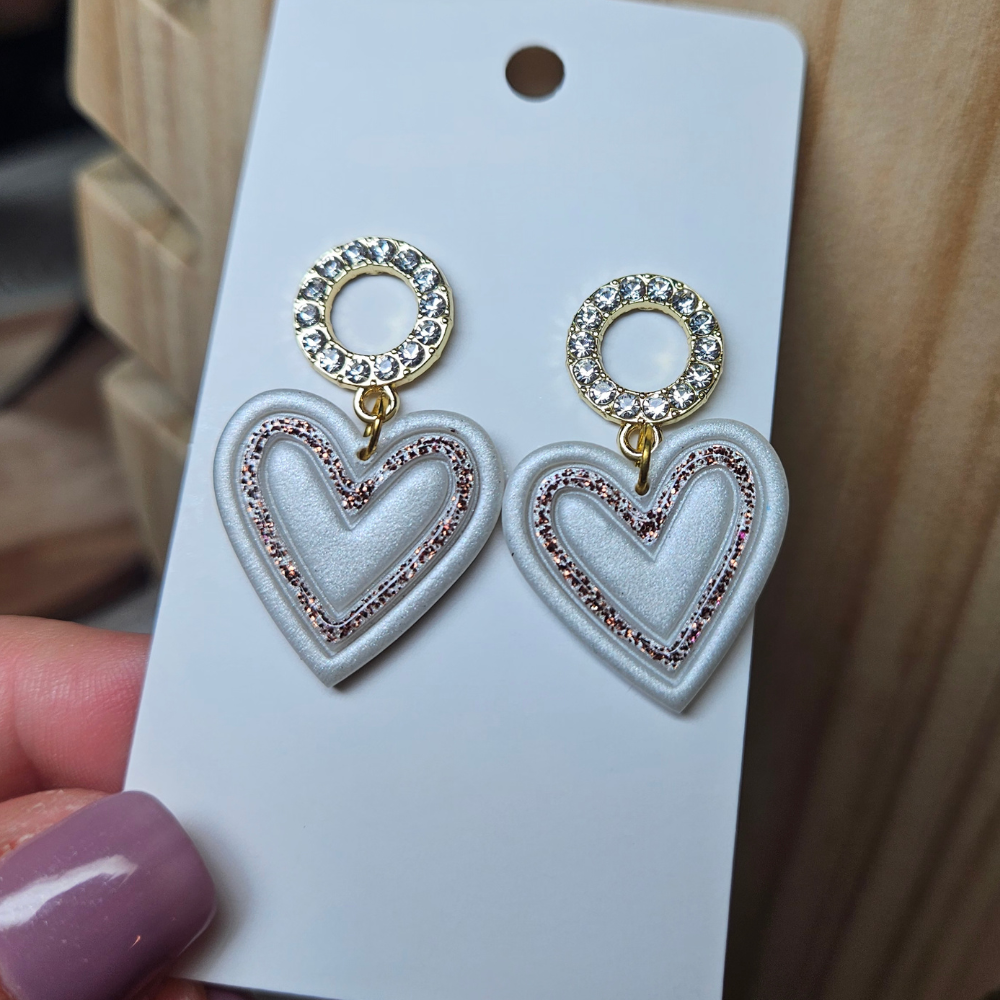 Boucle "Joli coeur" - Nacré