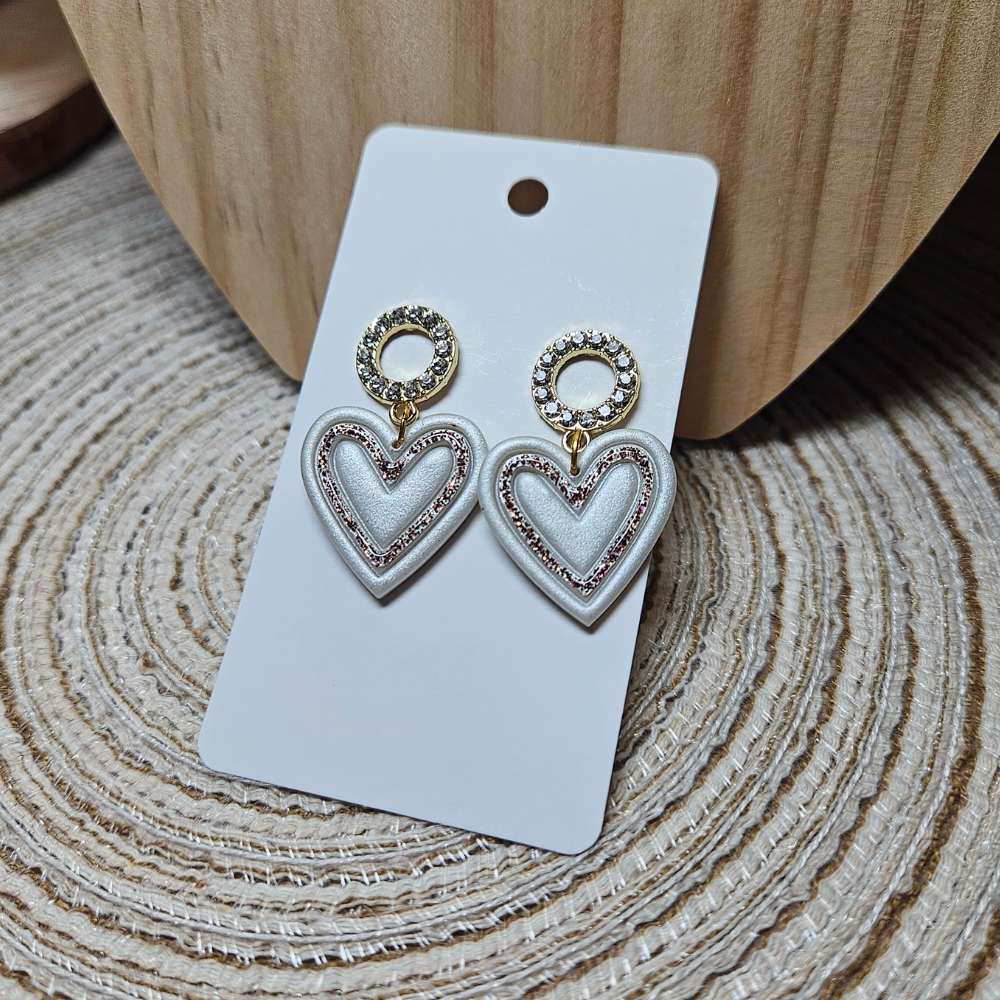 Boucle "Joli coeur" - Nacré