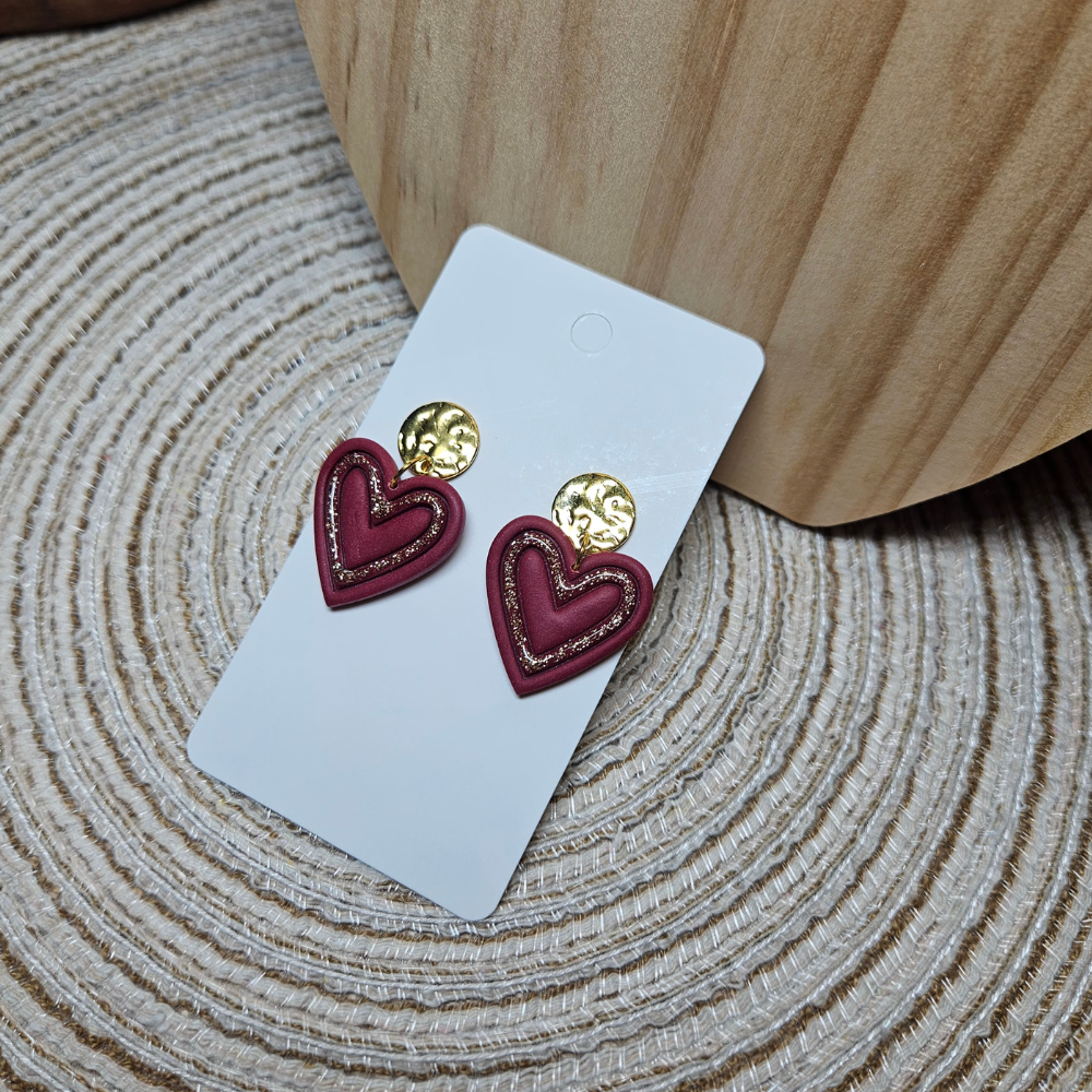 Boucle "Joli coeur" - Bordeaux