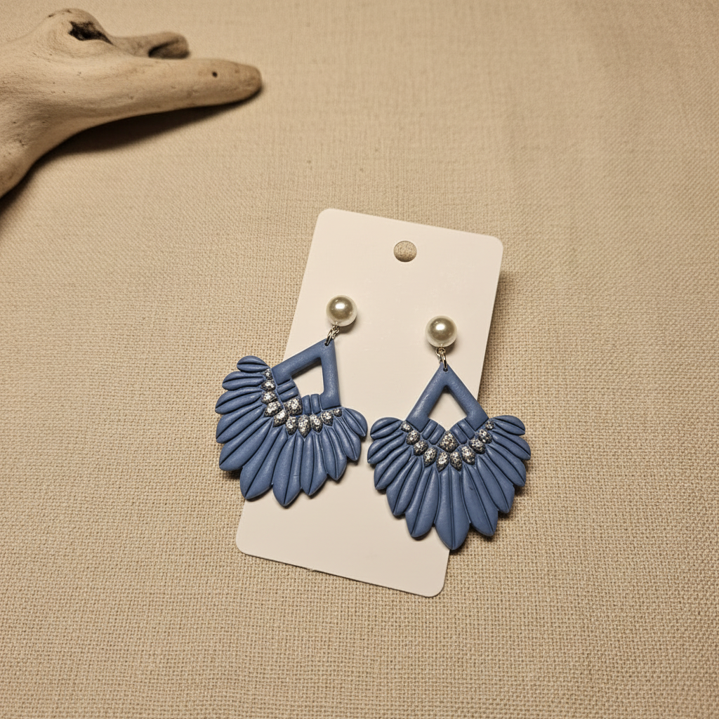 Boucle "Plumette" - argent