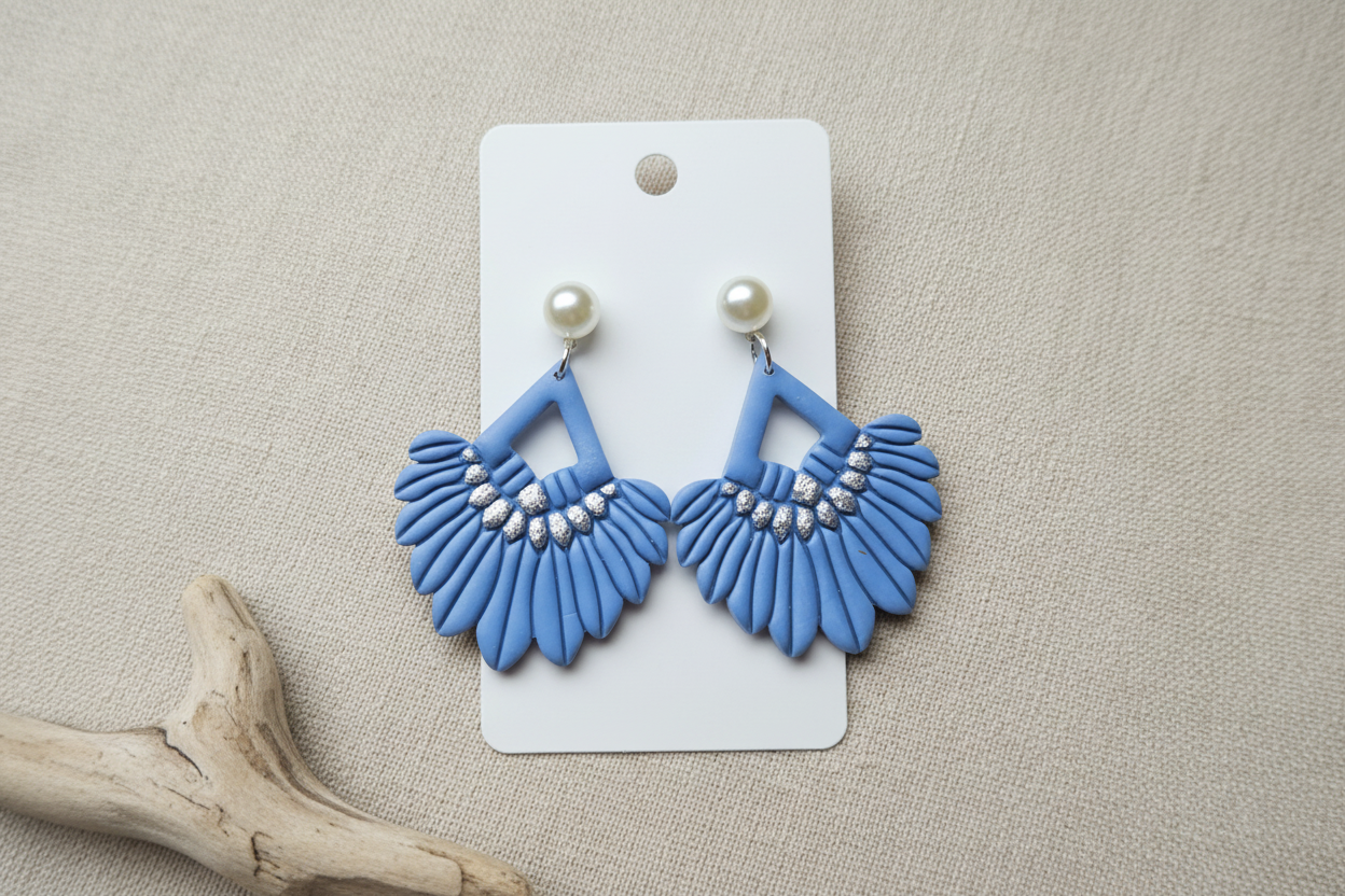 Boucle "Plumette" - argent