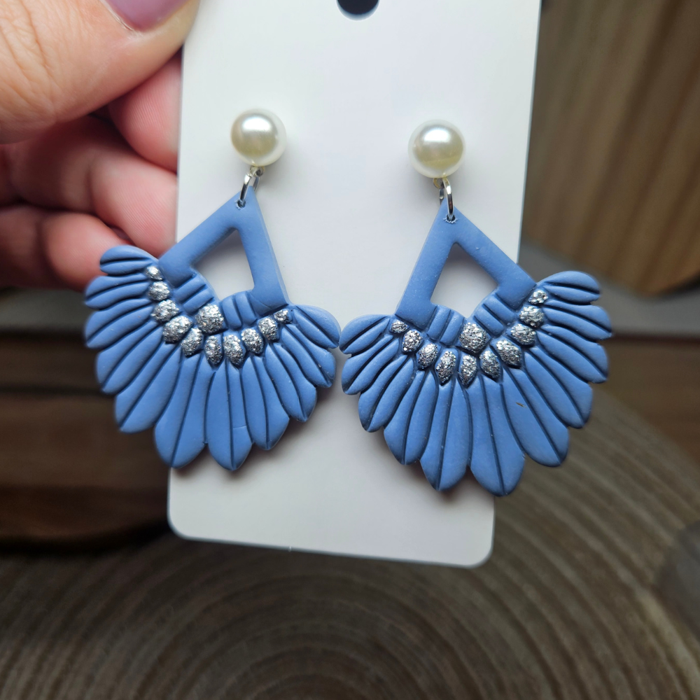 Boucle "Plumette" - argent