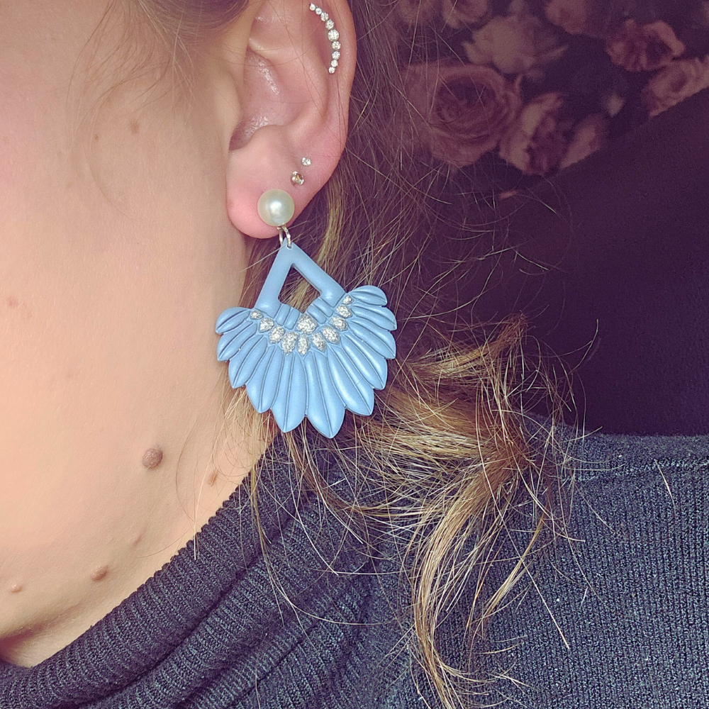 Boucle "Plumette" - argent