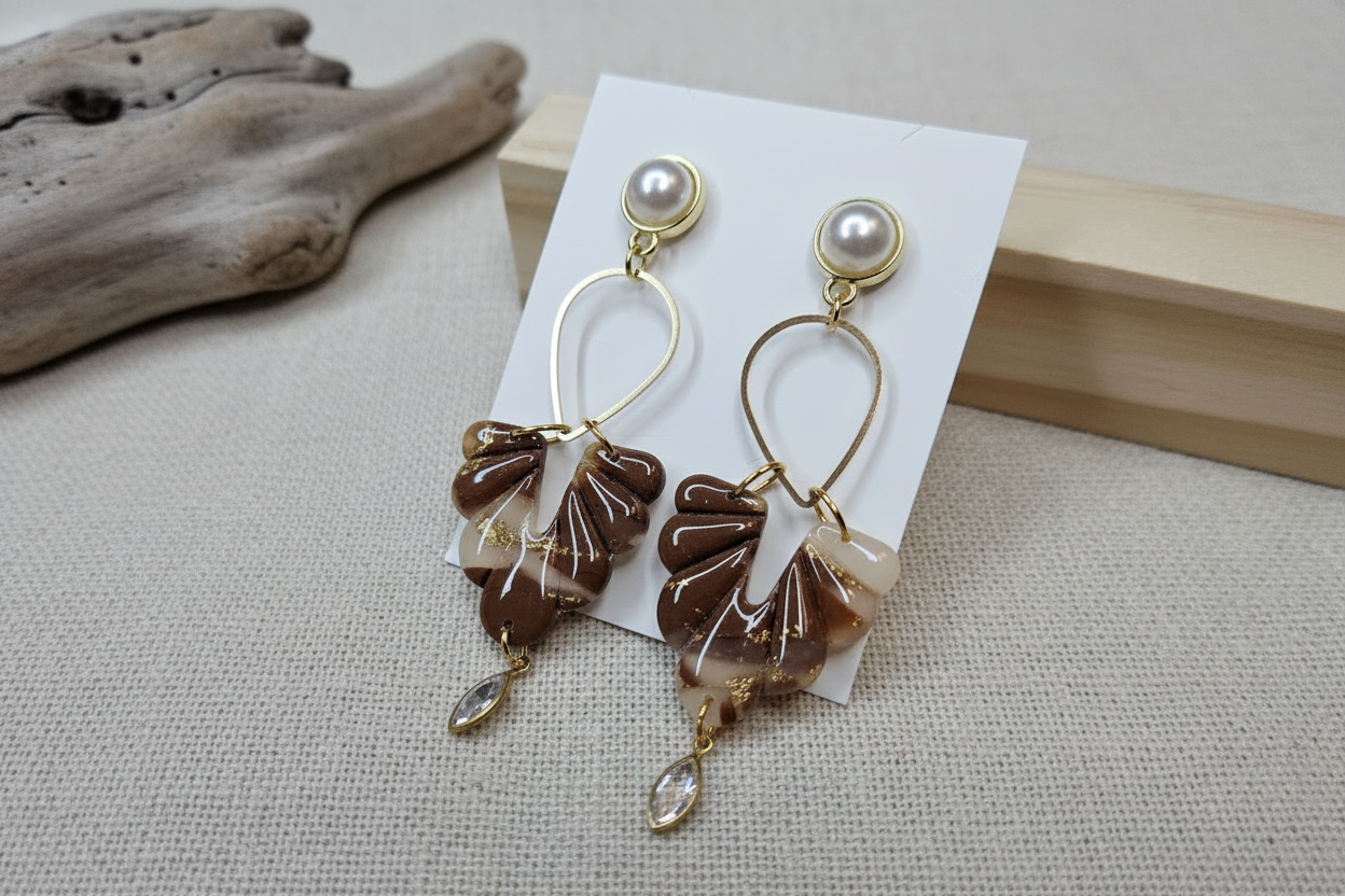 Boucles marbrés marron