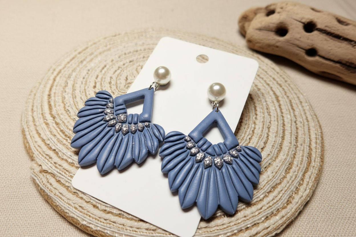 Boucle "Plumette" - argent