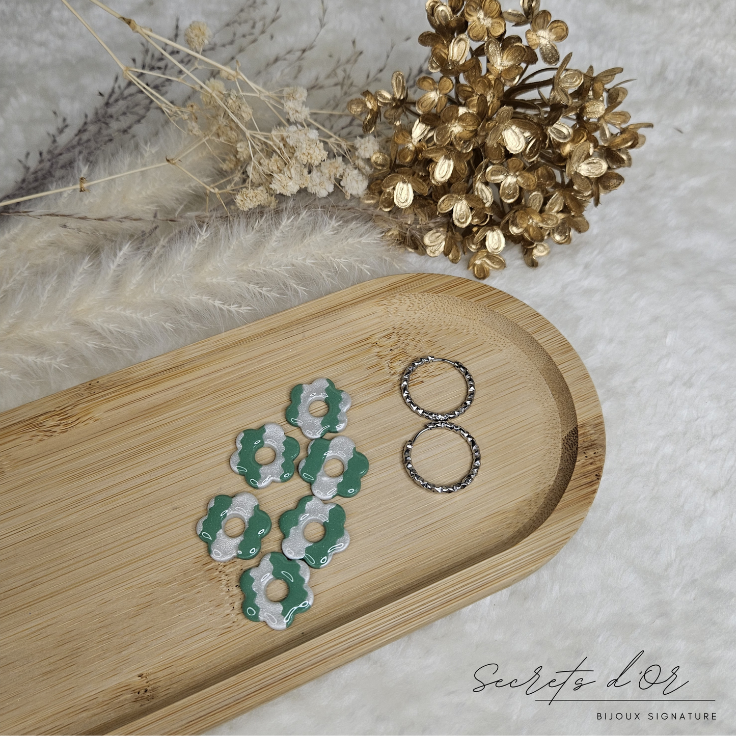 Mini- Stella rayée - vert/blanc