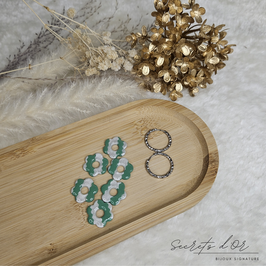 Mini- Stella rayée - vert/blanc