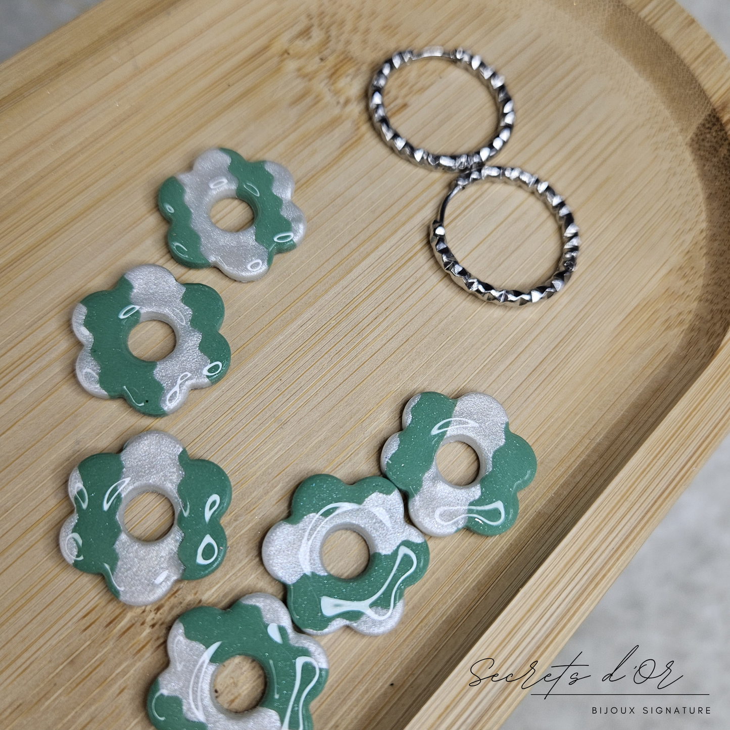 Mini- Stella rayée - vert/blanc