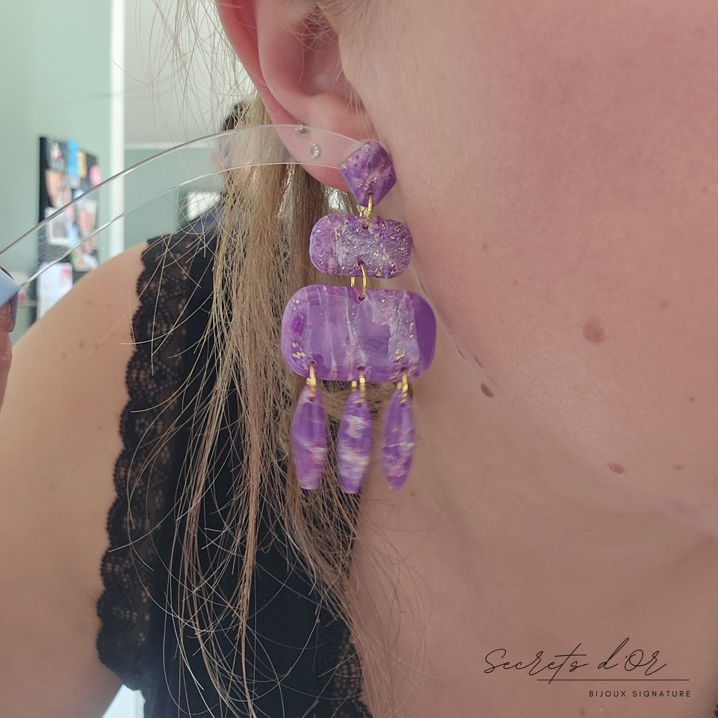 Boucles Marbre Violet