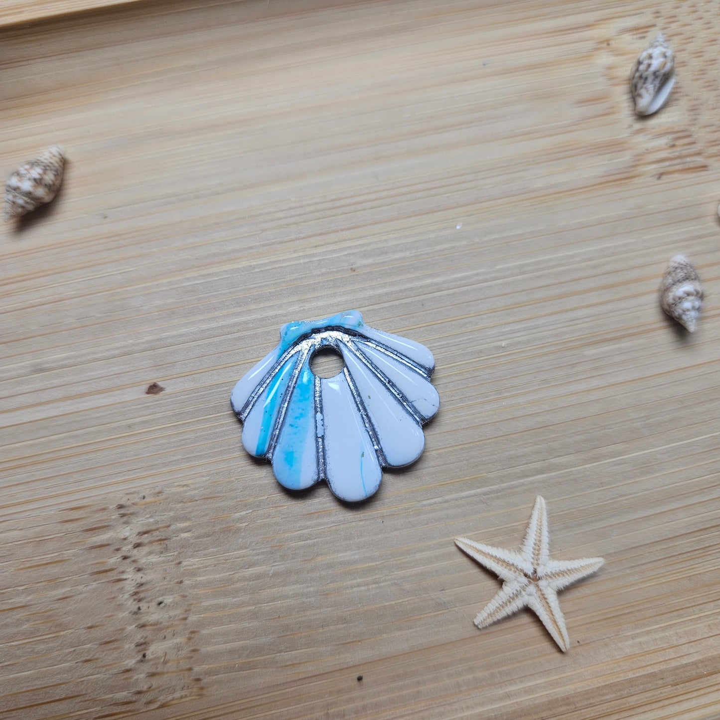 Pampilles Coquillages bleu ciel - Collection "Lagon"