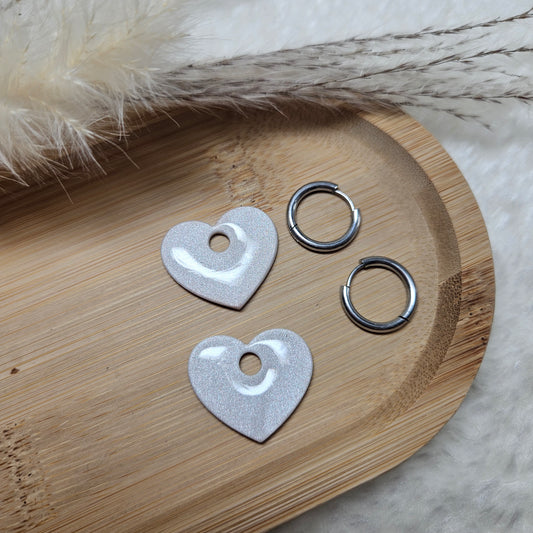 Coeur jaune/blanc