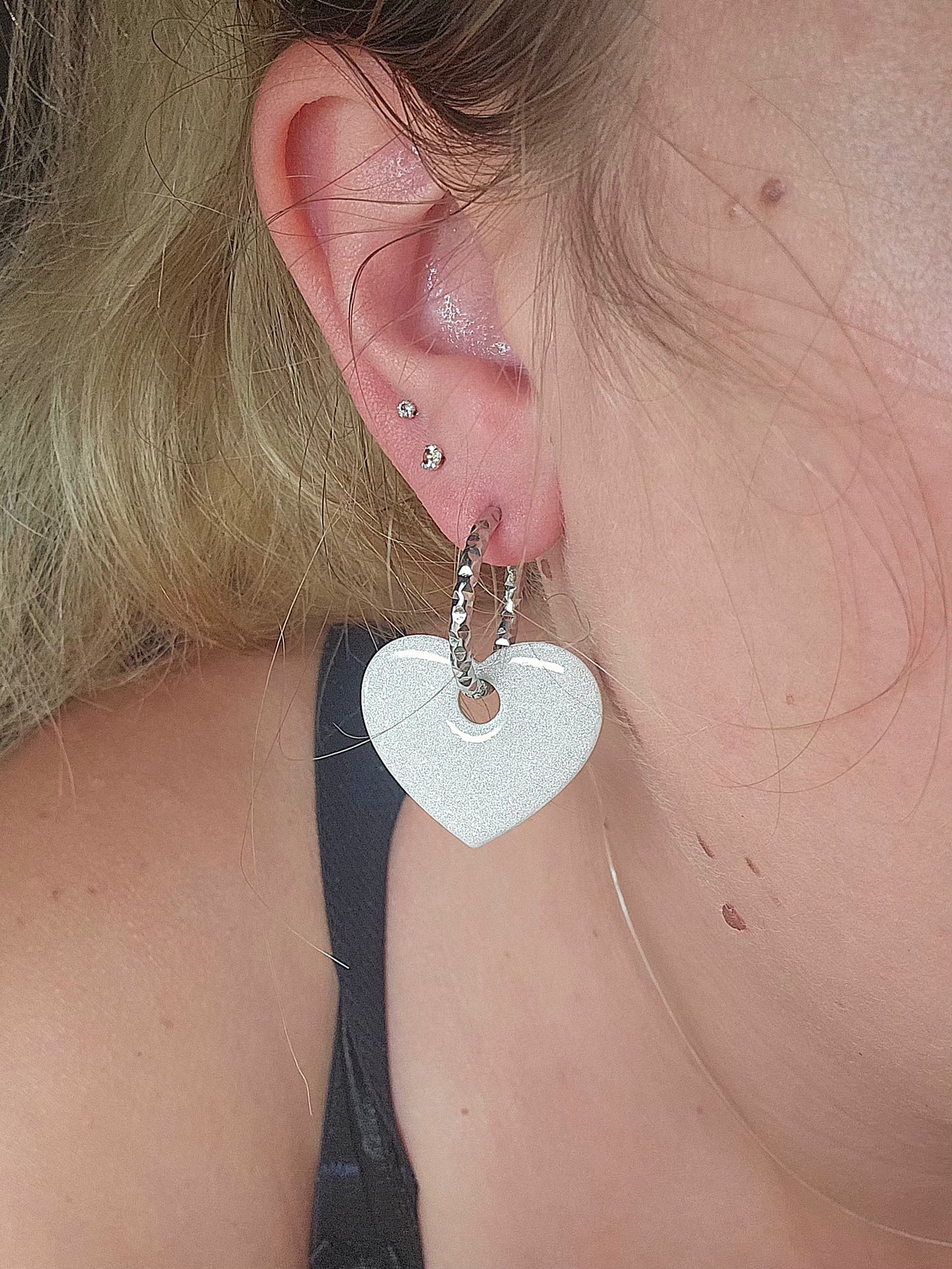 Coeur jaune/blanc