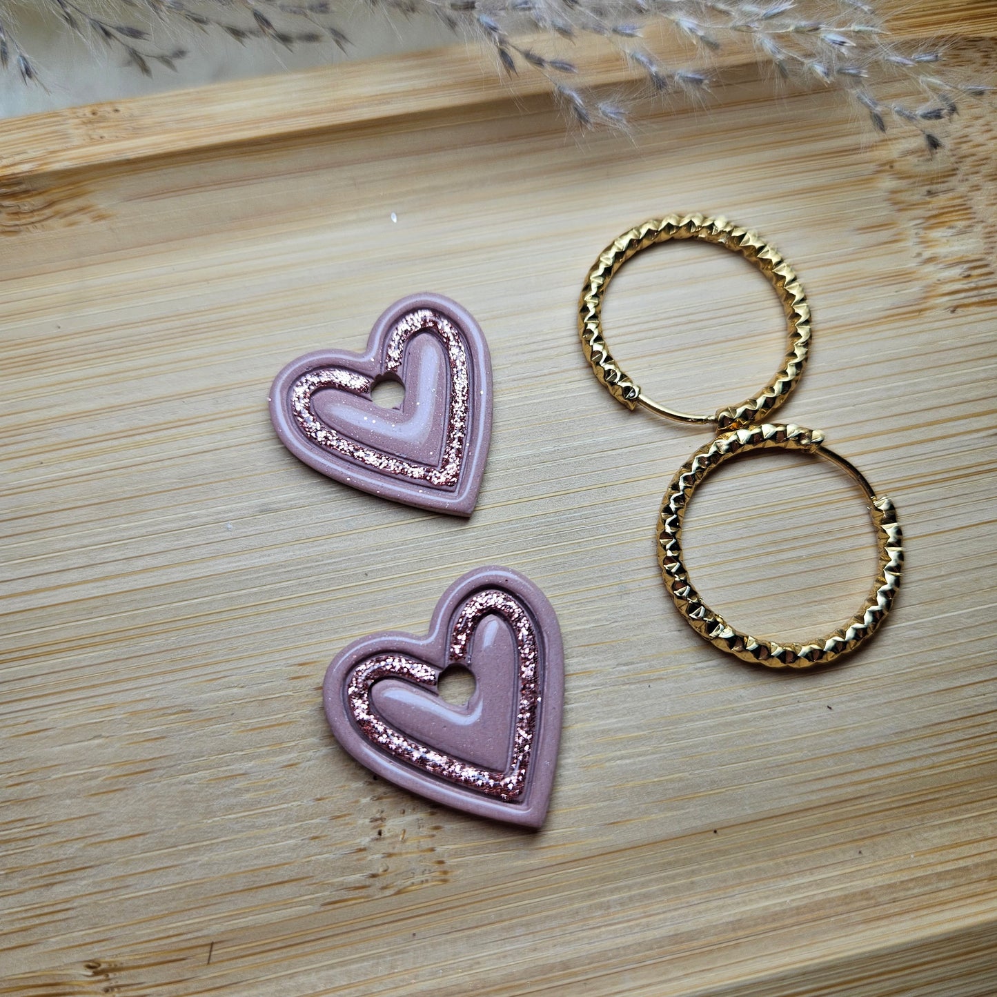 Rose poudré & paillettes