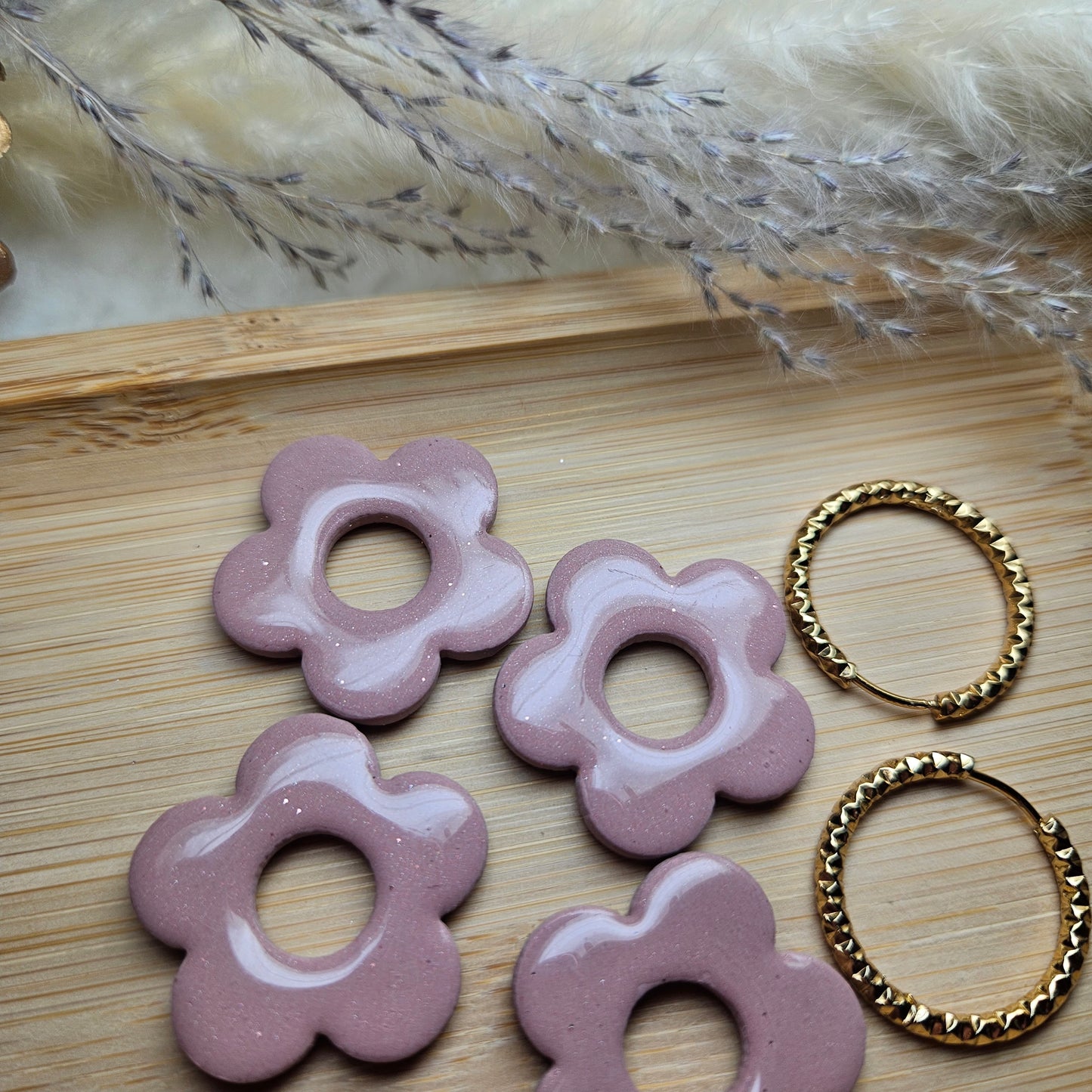 Rose poudré & paillettes