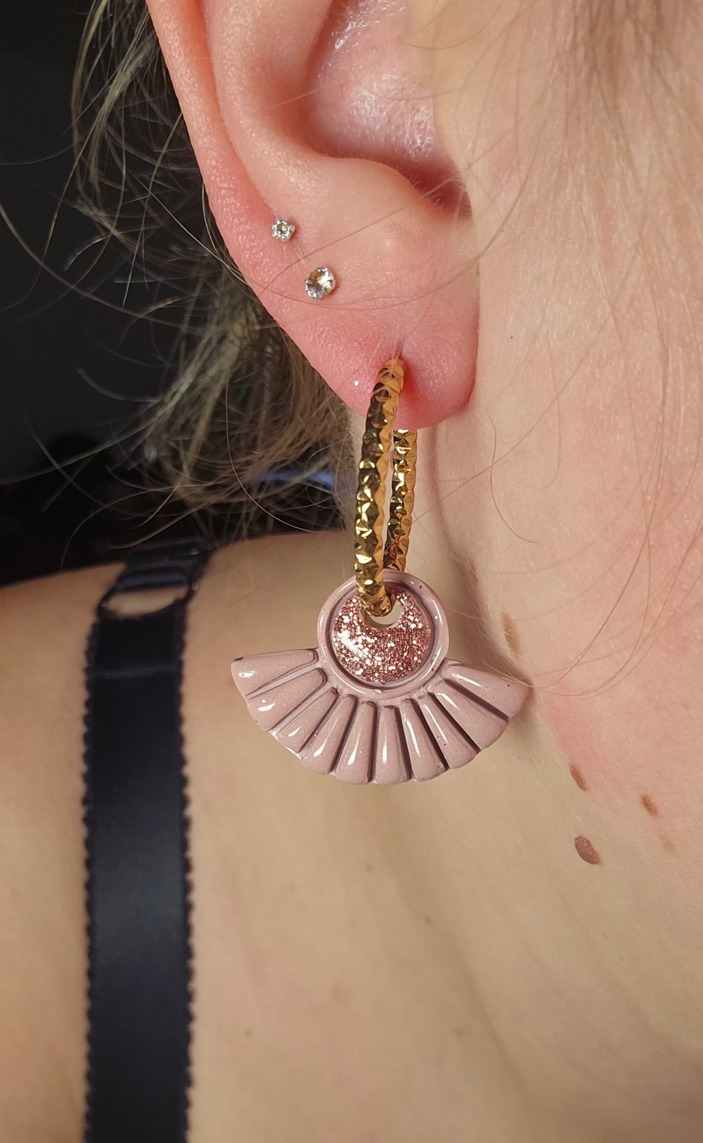 Rose poudré & paillettes