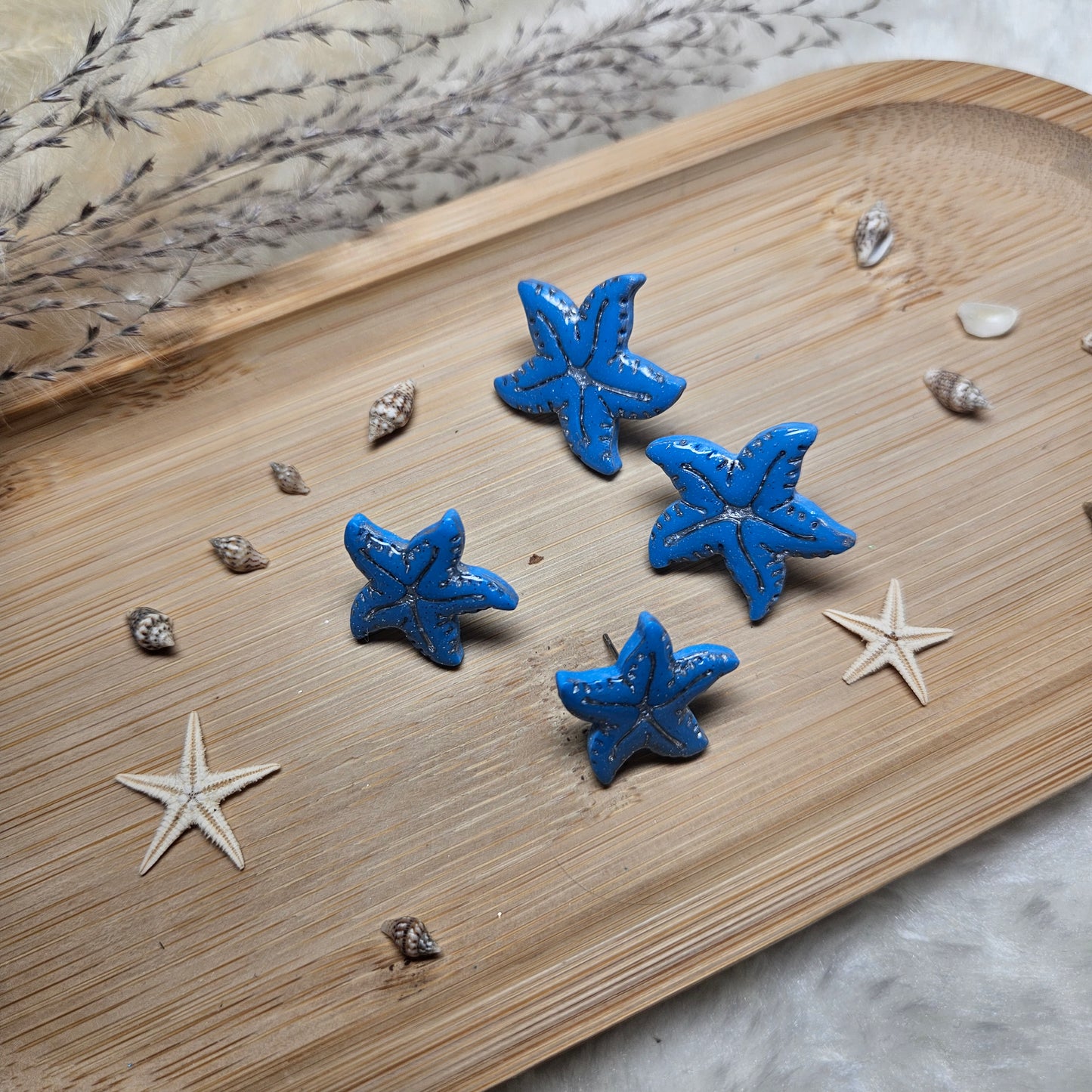 Puces Etoile de mer bleu - Collection "Lagon"