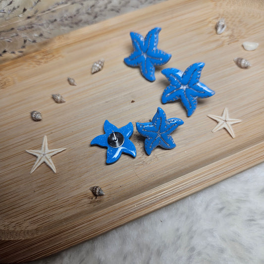 Puces Etoile de mer bleu - Collection "Lagon"