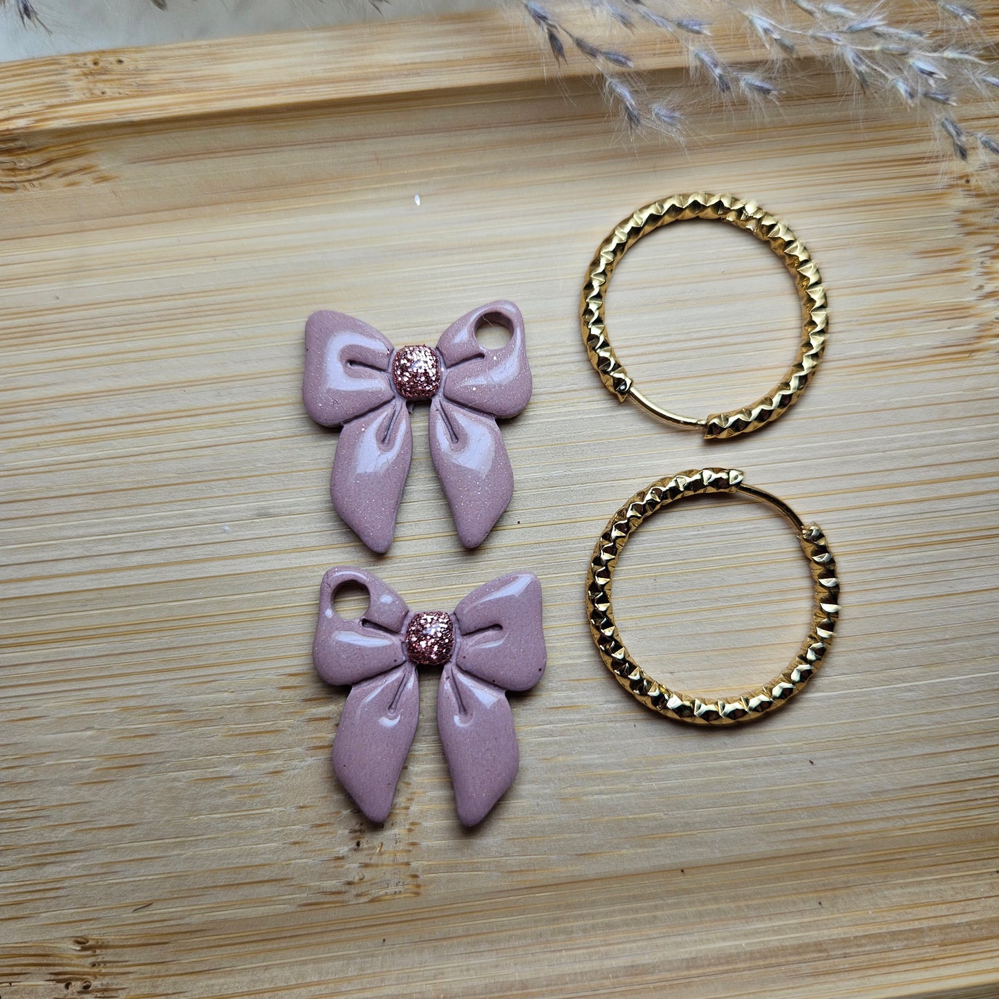 Rose poudré & paillettes