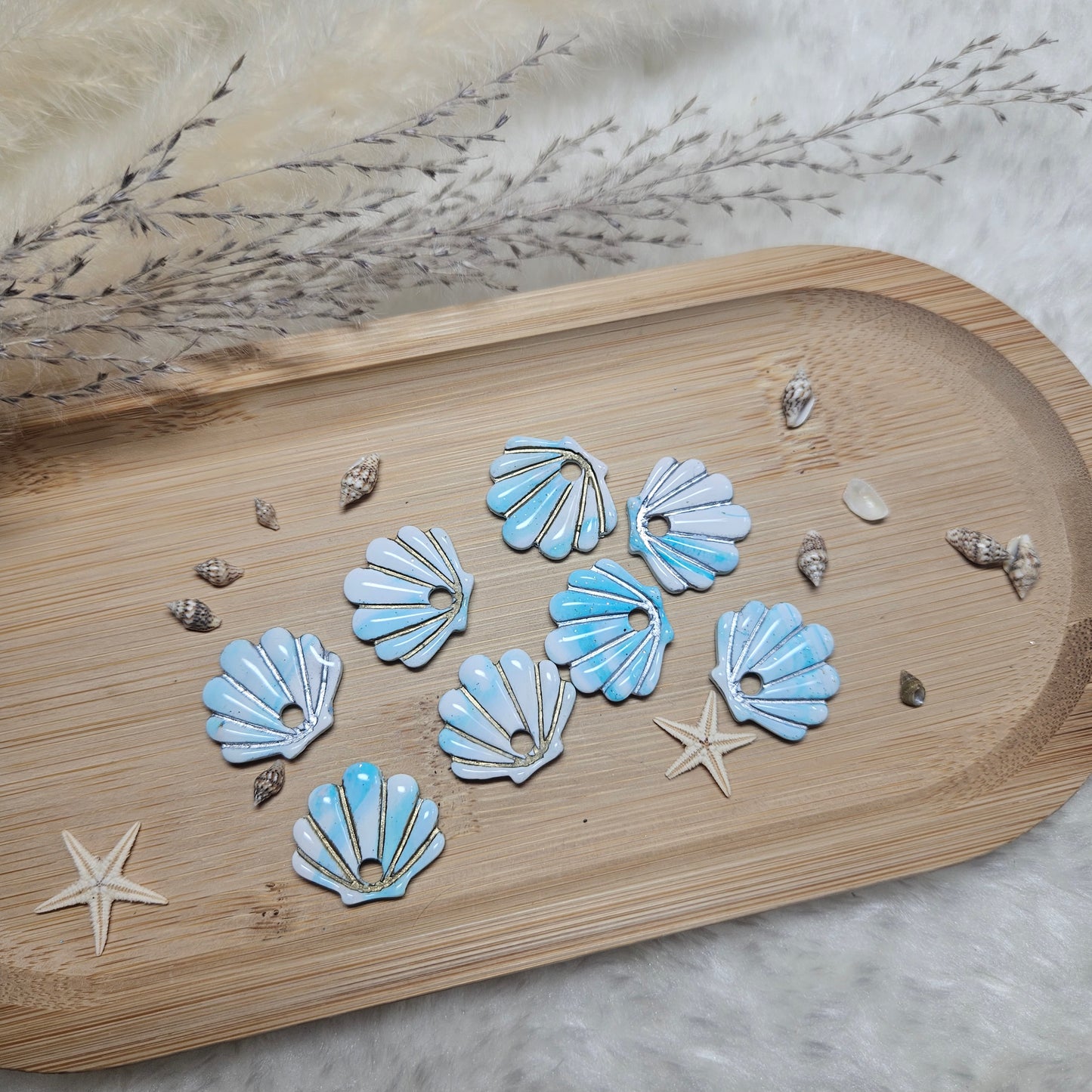 Pampilles Coquillages bleu ciel - Collection "Lagon"