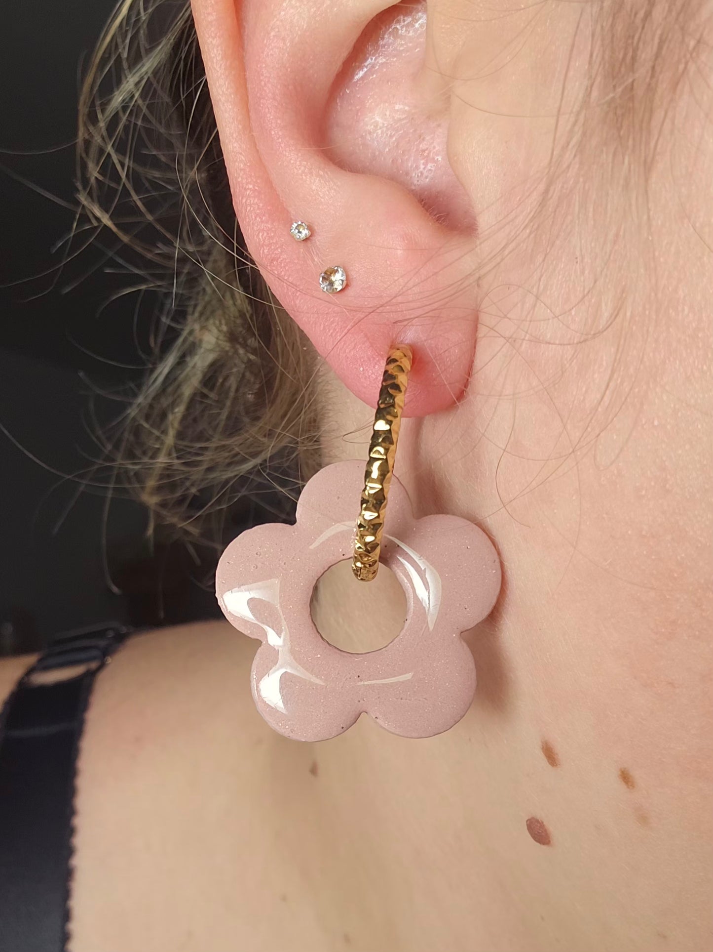 Rose poudré & paillettes