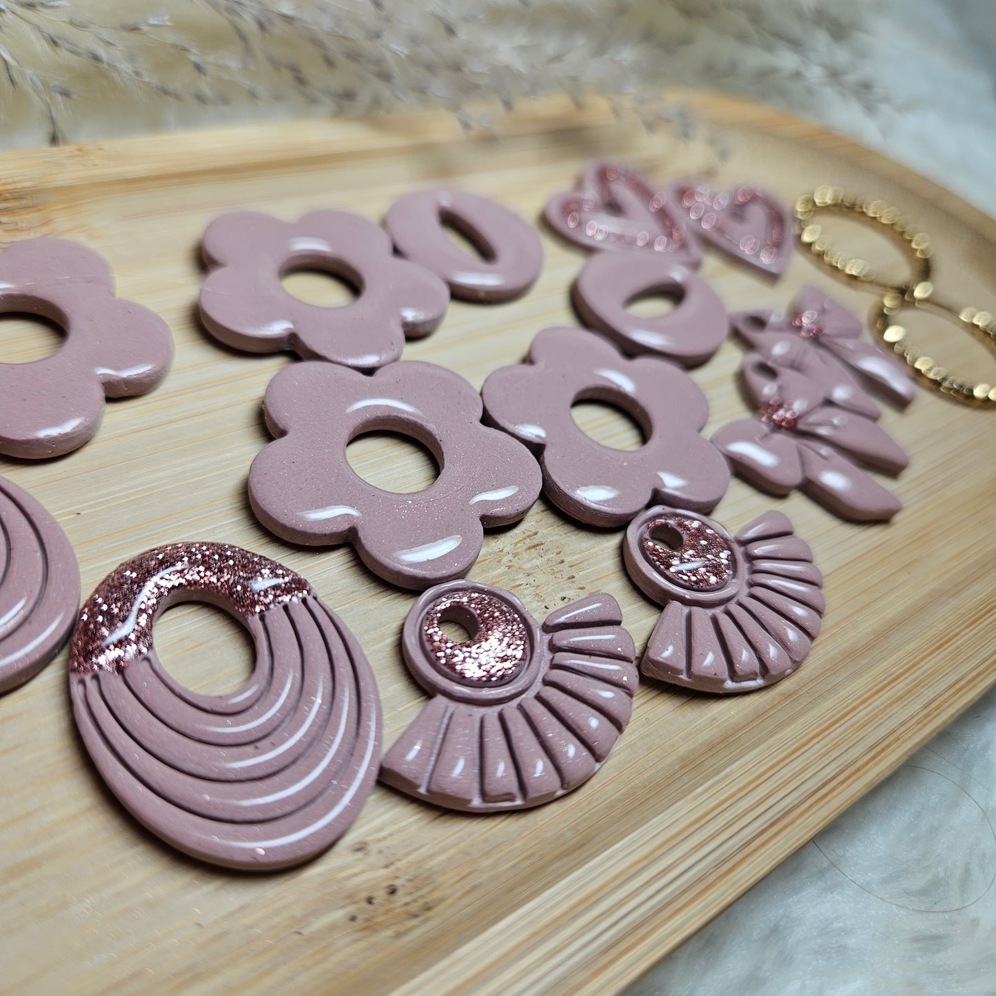 Rose poudré & paillettes