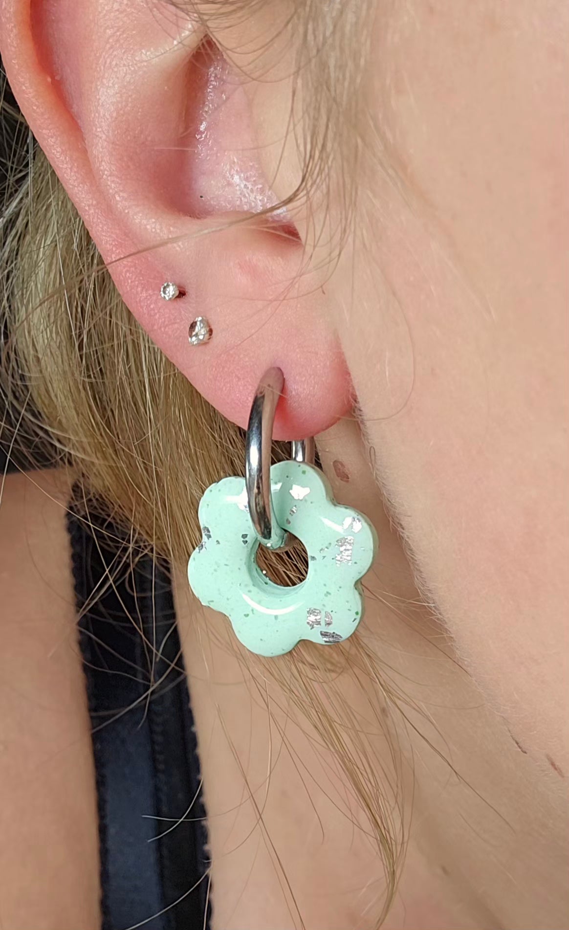 Mini Stella - menthe/argent