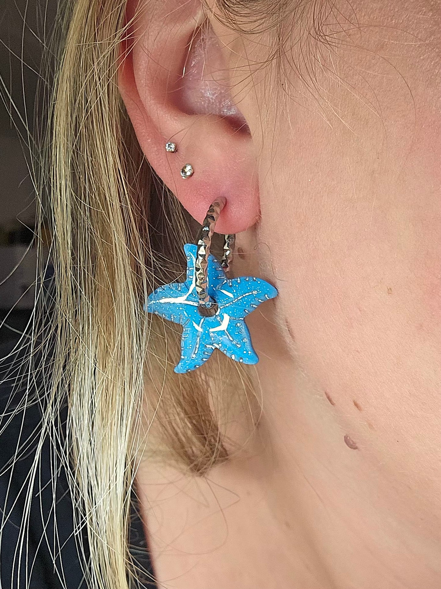 Pampilles Etoile de mer bleu - Collection "Lagon"