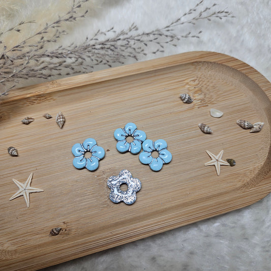 Pampilles Vahiné bleu/argent - Collection "Lagon"