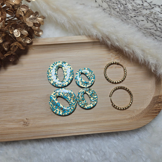 Olivia - bleu turquoise / or