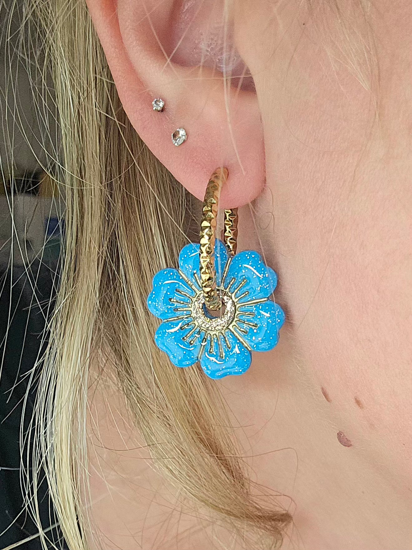 Pampilles Jacqueline bleu - Collection "Lagon"