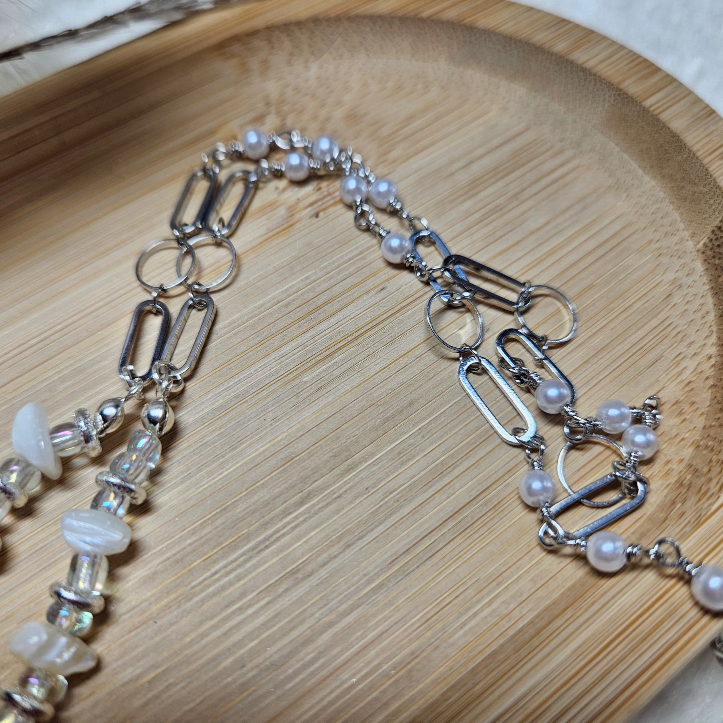 Collier fleur argent