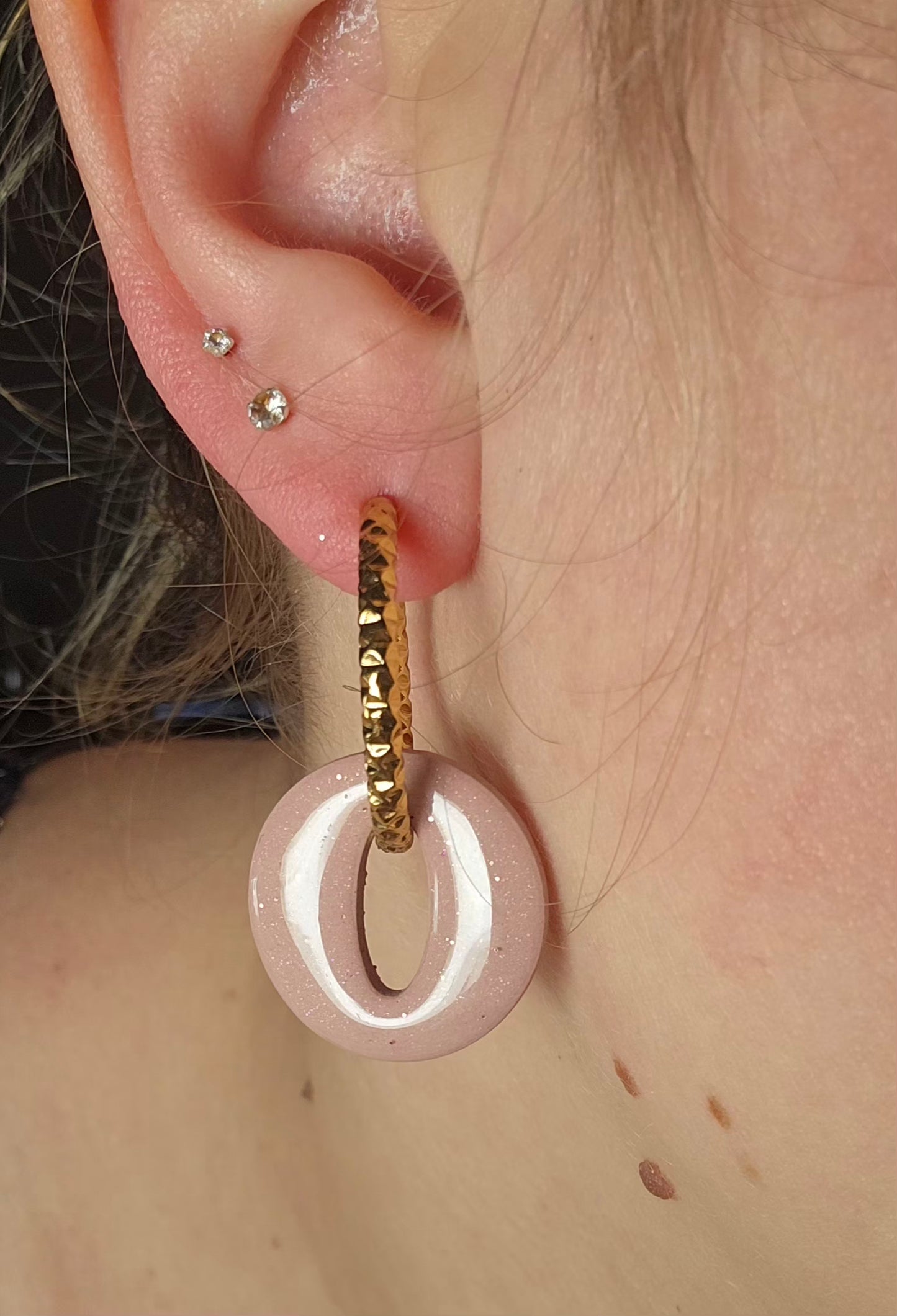 Rose poudré & paillettes