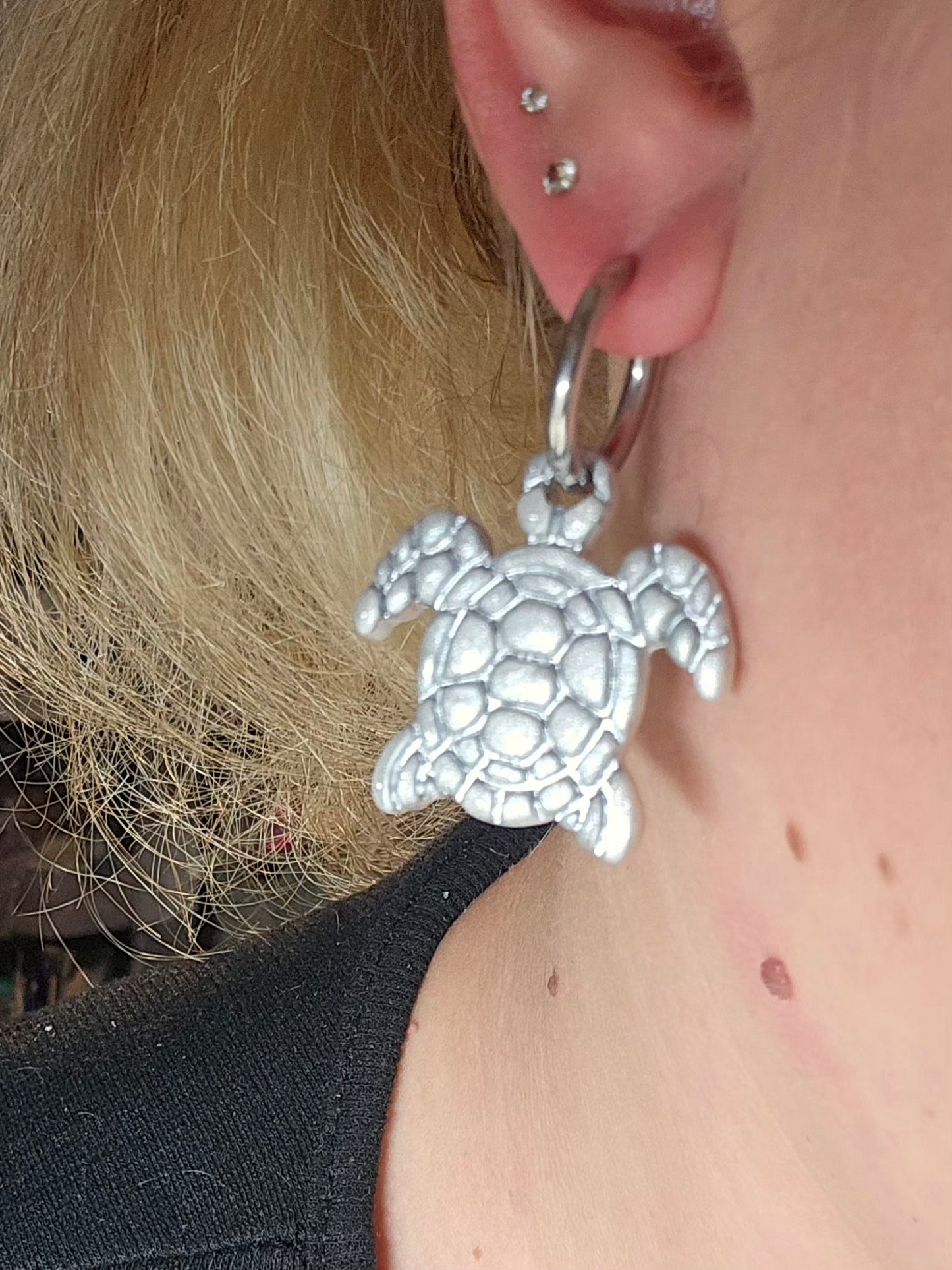 Pampilles Tortue 🐢 - Nacré argent