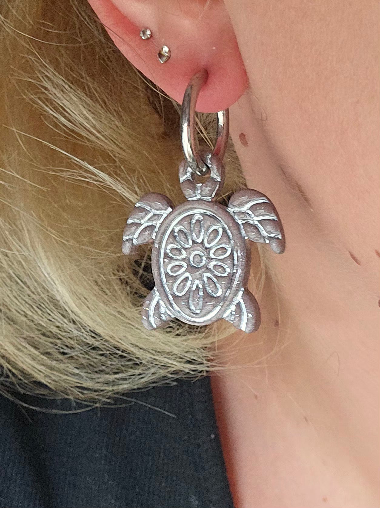 Pampilles Tortue 🐢 - Marron /argent
