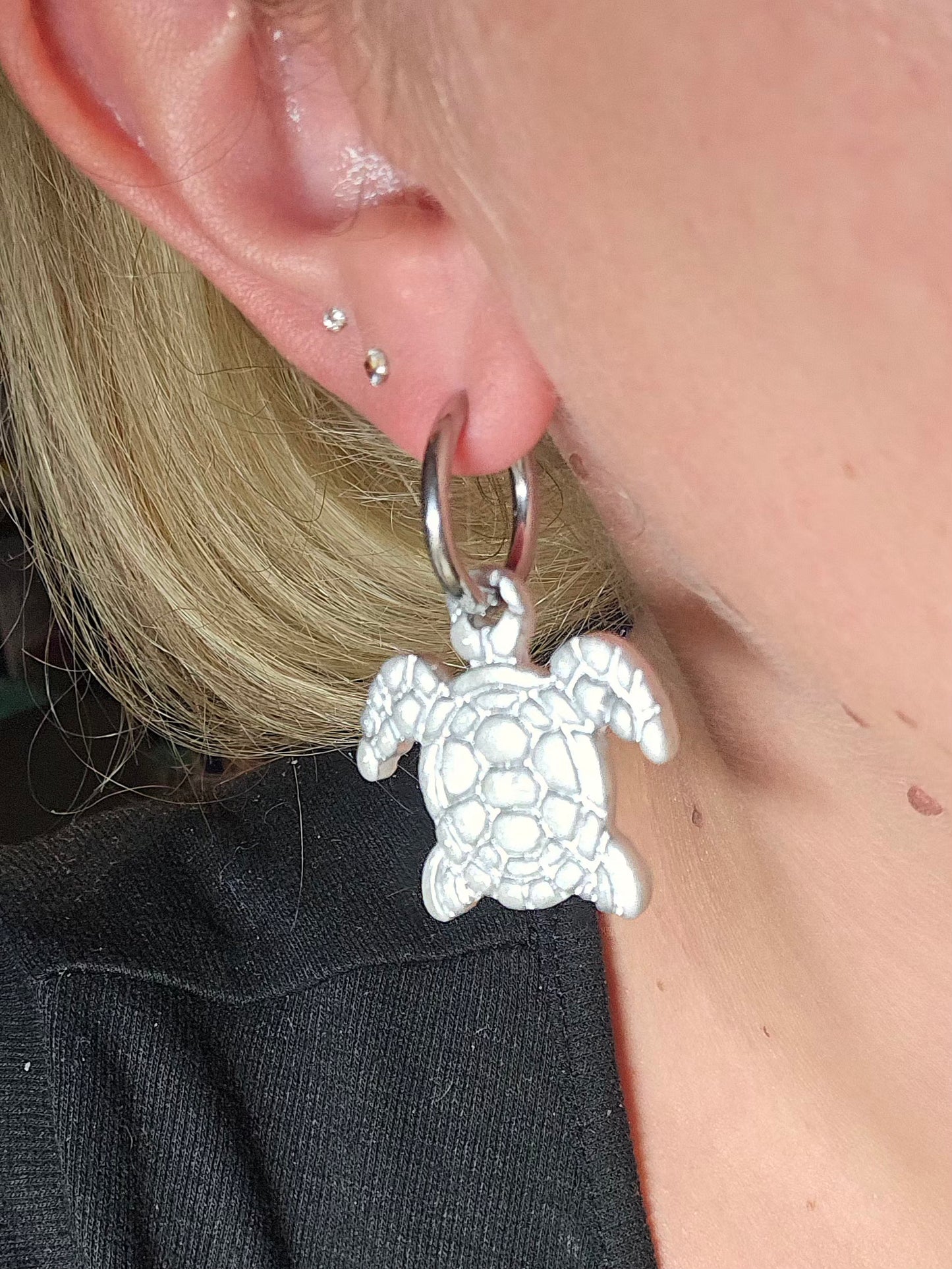 Pampilles Tortue 🐢 - Nacré argent
