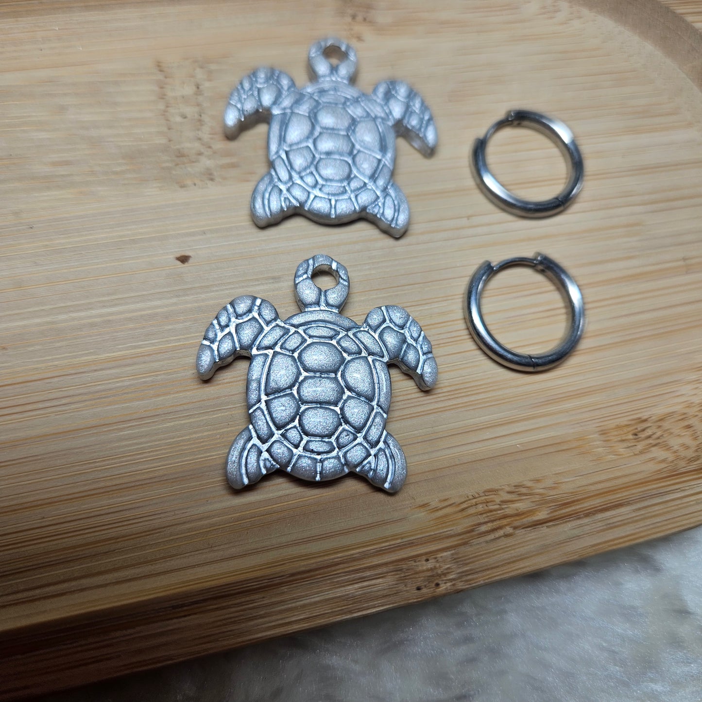 Pampilles Tortue 🐢 - Nacré argent