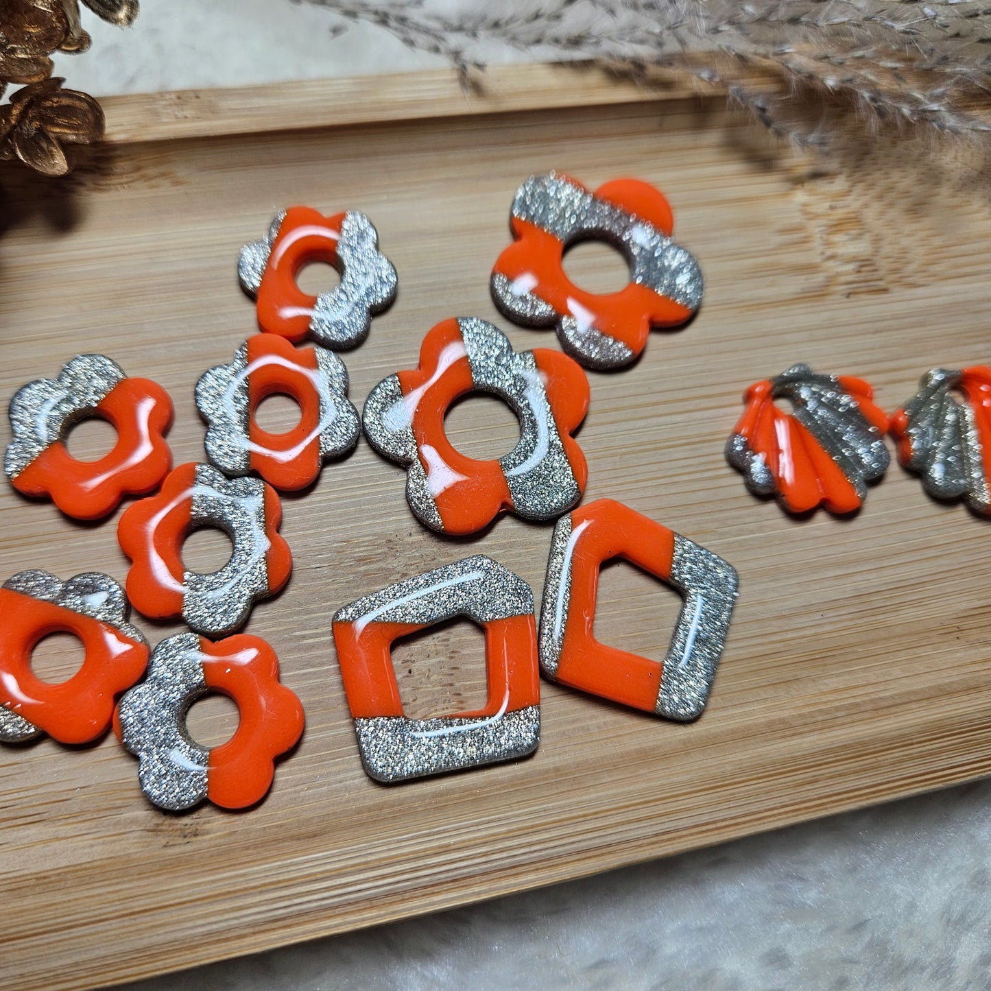 Orange fluo Argenté